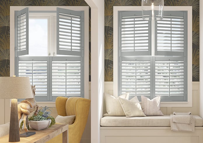 Kensington, Skyline Grey - Tier on Tier Plantation Shutter - Image 3